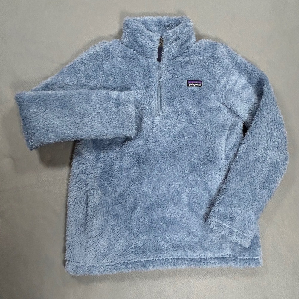 Patagonia Girls Los Gatos 1/4 Zip Fleece Pullover Blue 65495 Size L 12